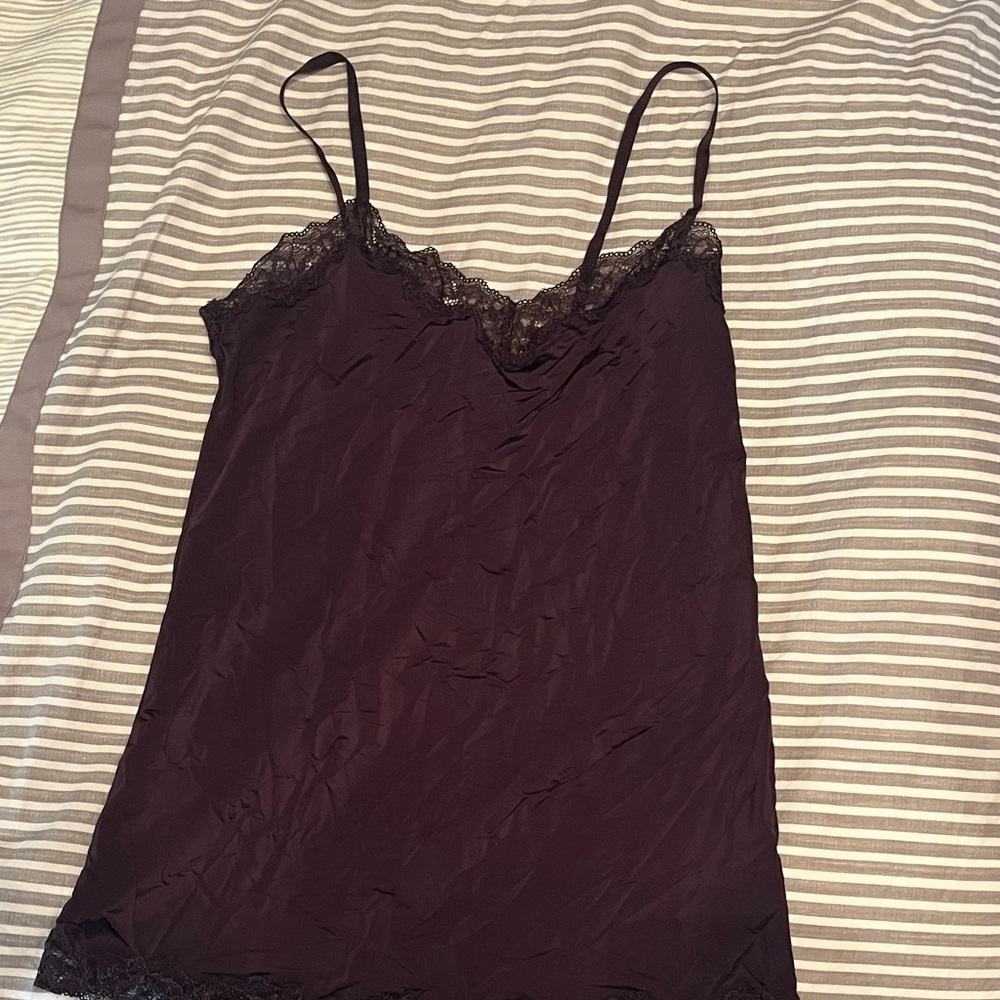 Plum Lace Trim Camisole